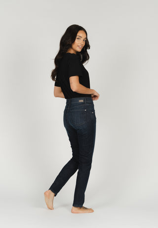 Jean skinny boutonné Angels, indigo foncé, d'occasion, taille 346, réf. 1203.3158 - Stretch