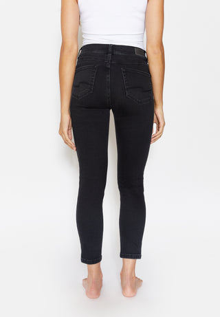 ANGELS JEANS Ornella 7/8 Slim Fit Jeans - Worn Midnight Black - 325 680007.1058