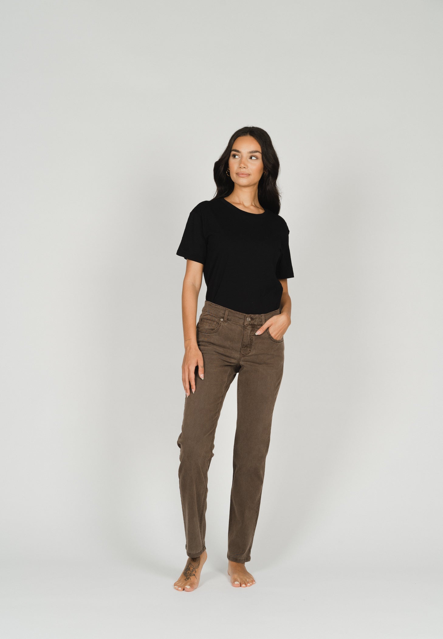ANGELS JEANS Cici Straight Jeans - Autumn Ember Brown - 188 3400.4505 von Angels Jeans