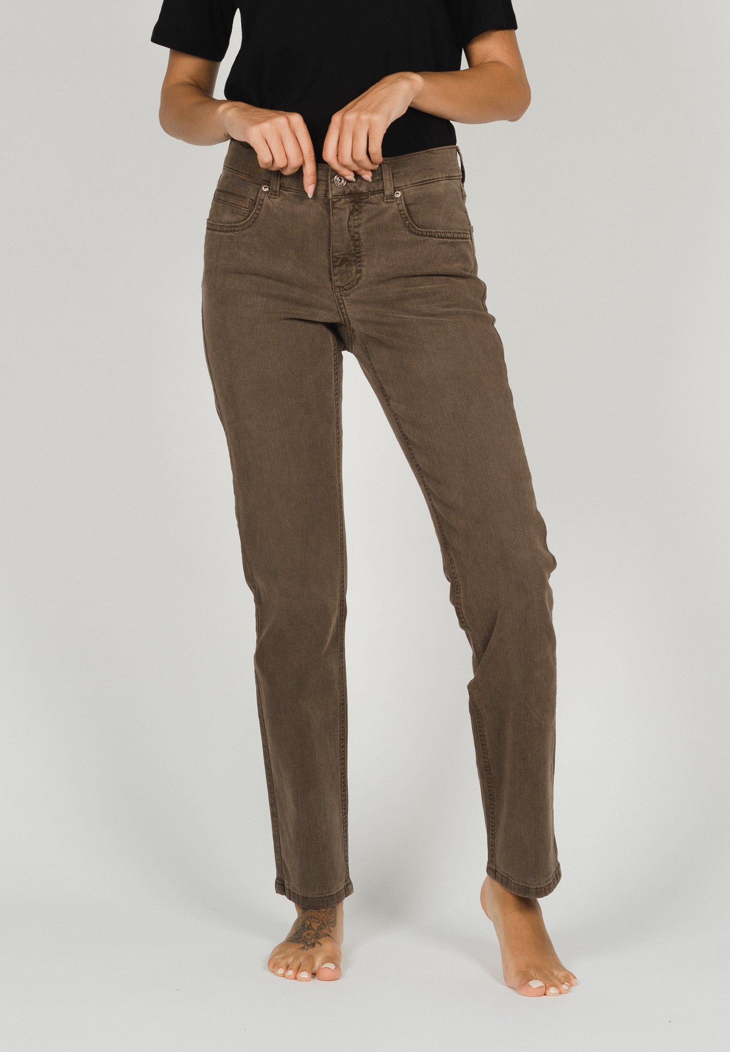 ANGELS JEANS Cici Straight Jeans - Autumn Ember Brown - 188 3400.4505 von Angels Jeans