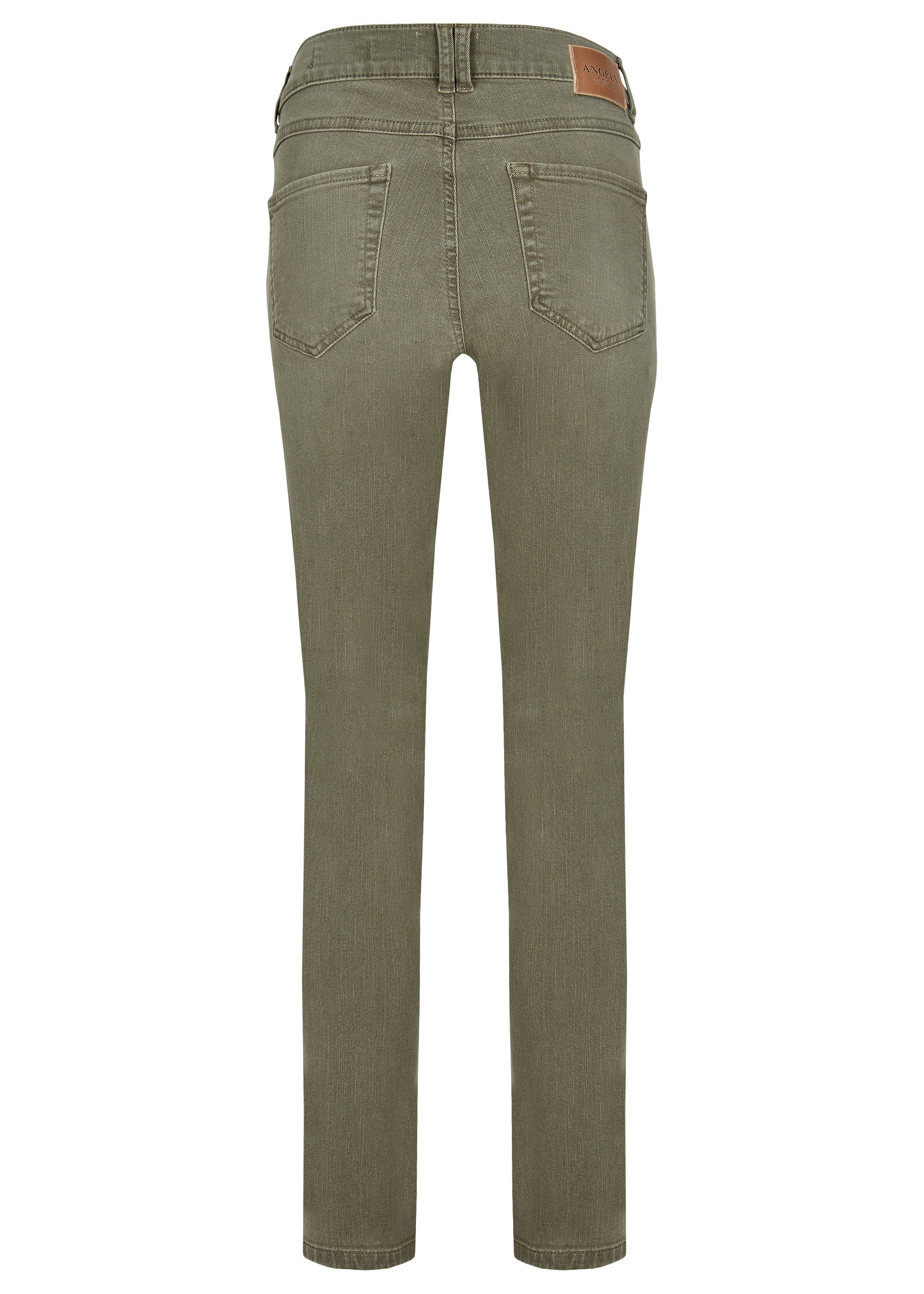 ANGELS Skinny Button Jeans - Dusty Sage Green - 188 1203.5295
