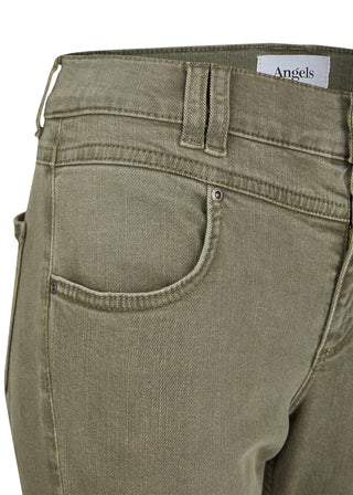 ANGELS Skinny Button Jeans - Dusty Sage Green - 188 1203.5295