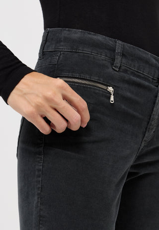 ANGELS JEANS Malu Zip Cordhose - Smoky Charcoal - 560 7700.1015