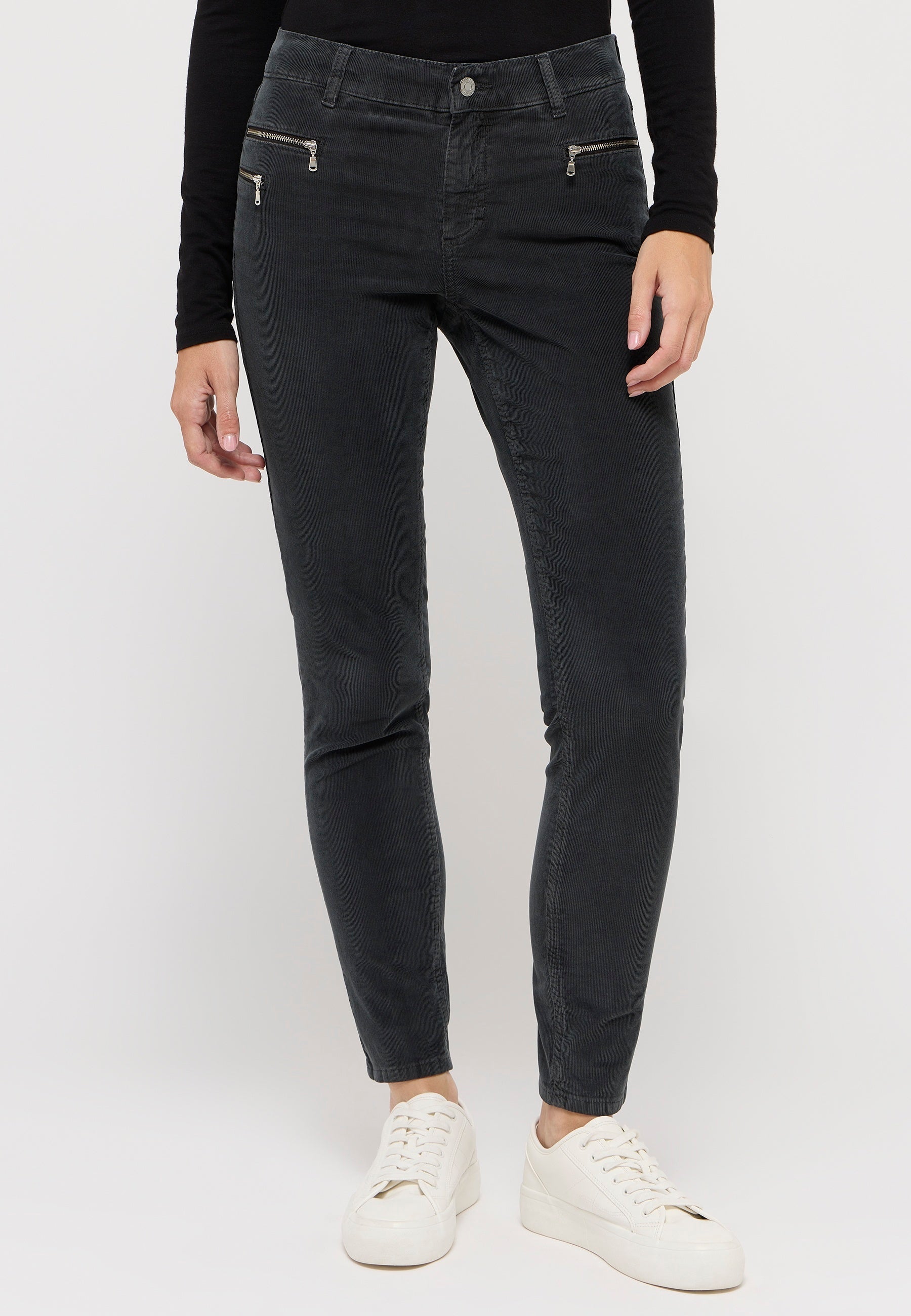 ANGELS JEANS Malu Zip Cordhose - Smoky Charcoal - 560 7700.1015 von Angels Jeans