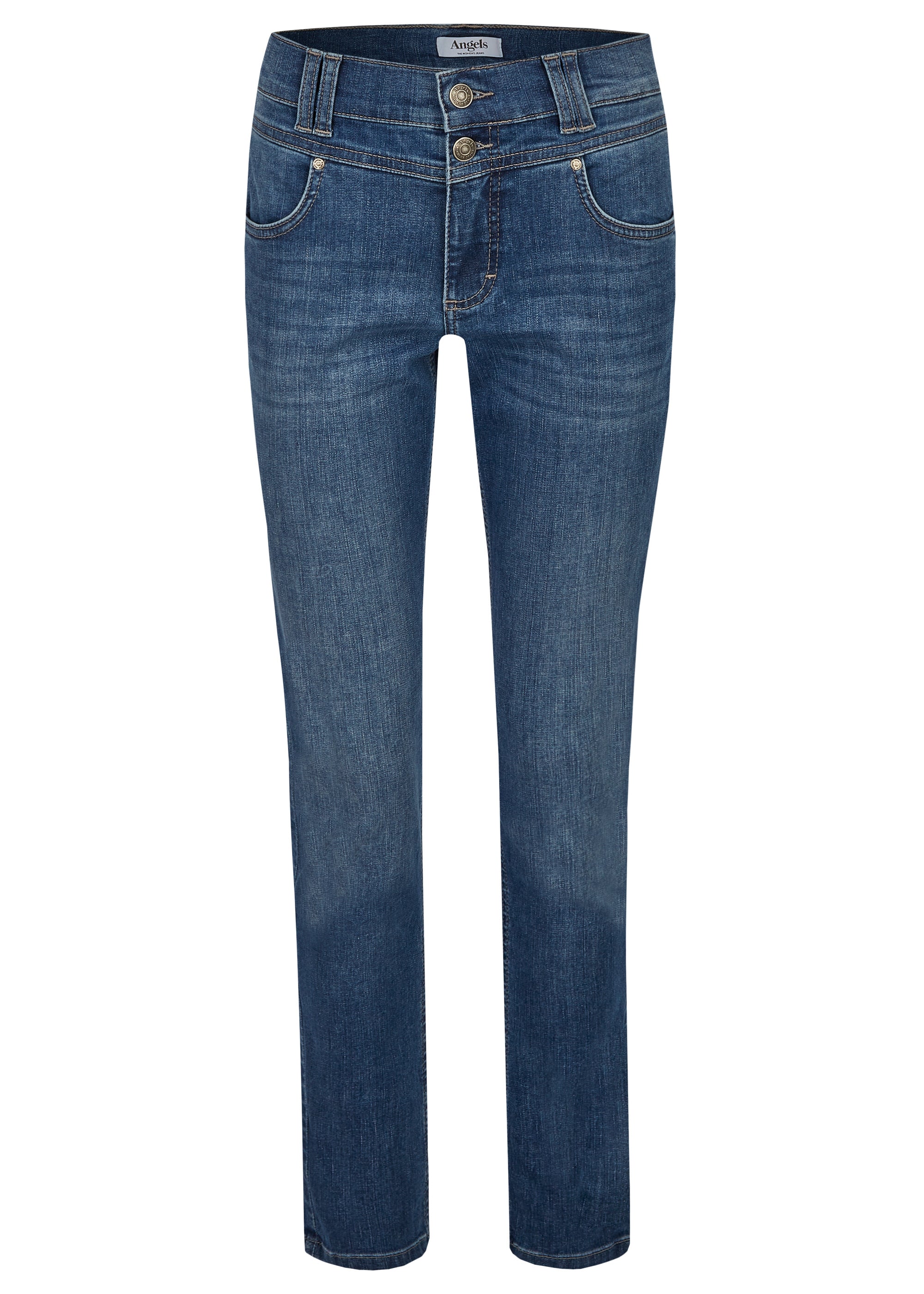 ANGELS Skinny Button Jeans - Sunwashed Coastal Blue - 346 1203.3358