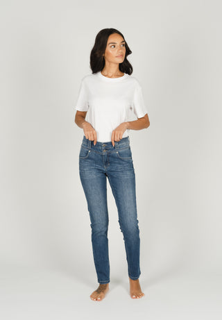 ANGELS Skinny Button Jeans - Sunwashed Coastal Blue - 346 1203.3358