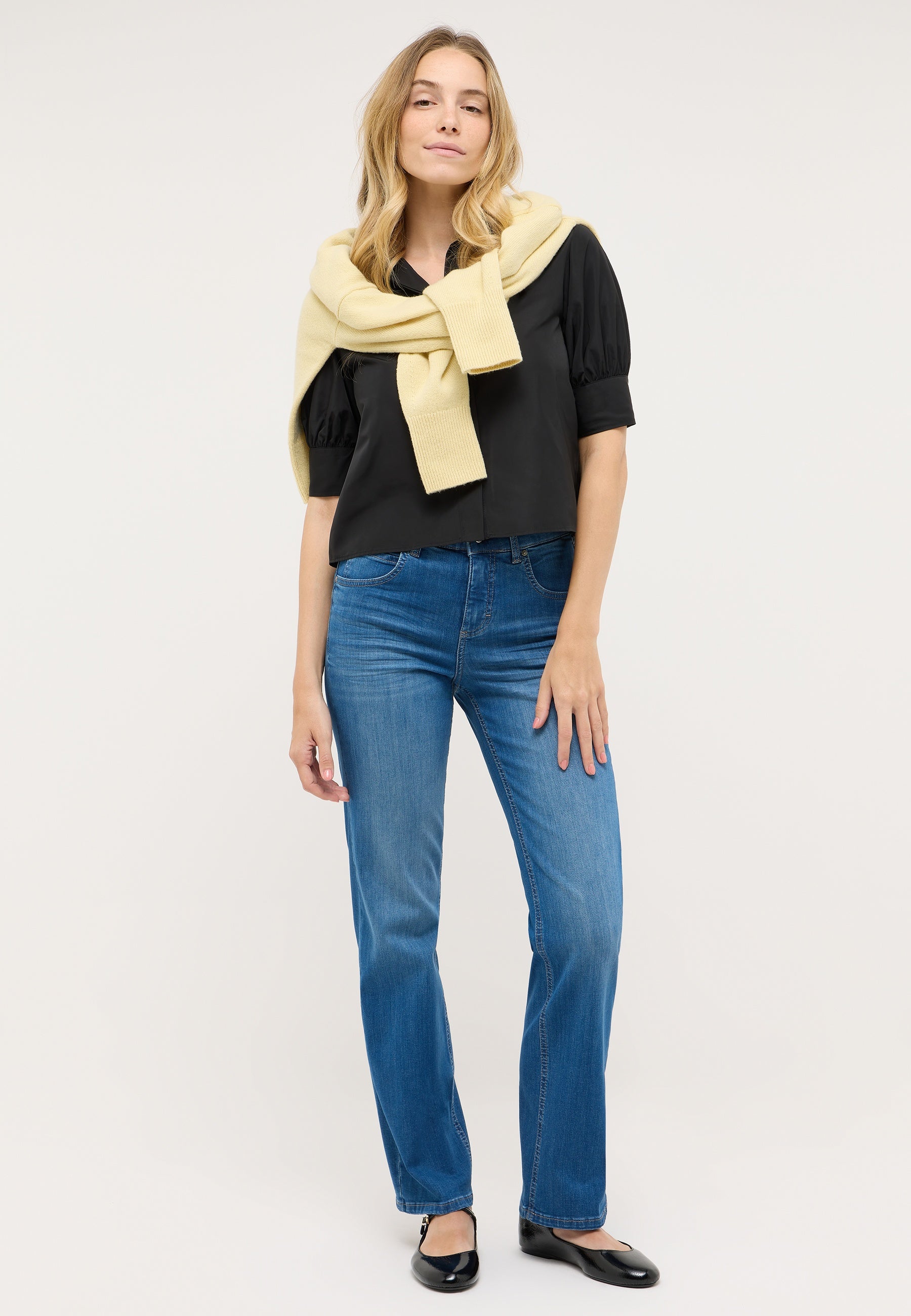 ANGELS JEANS Lara Wide Leg Jeans - Coastal Worn Blue - 346 2900.3358 von Angels Jeans