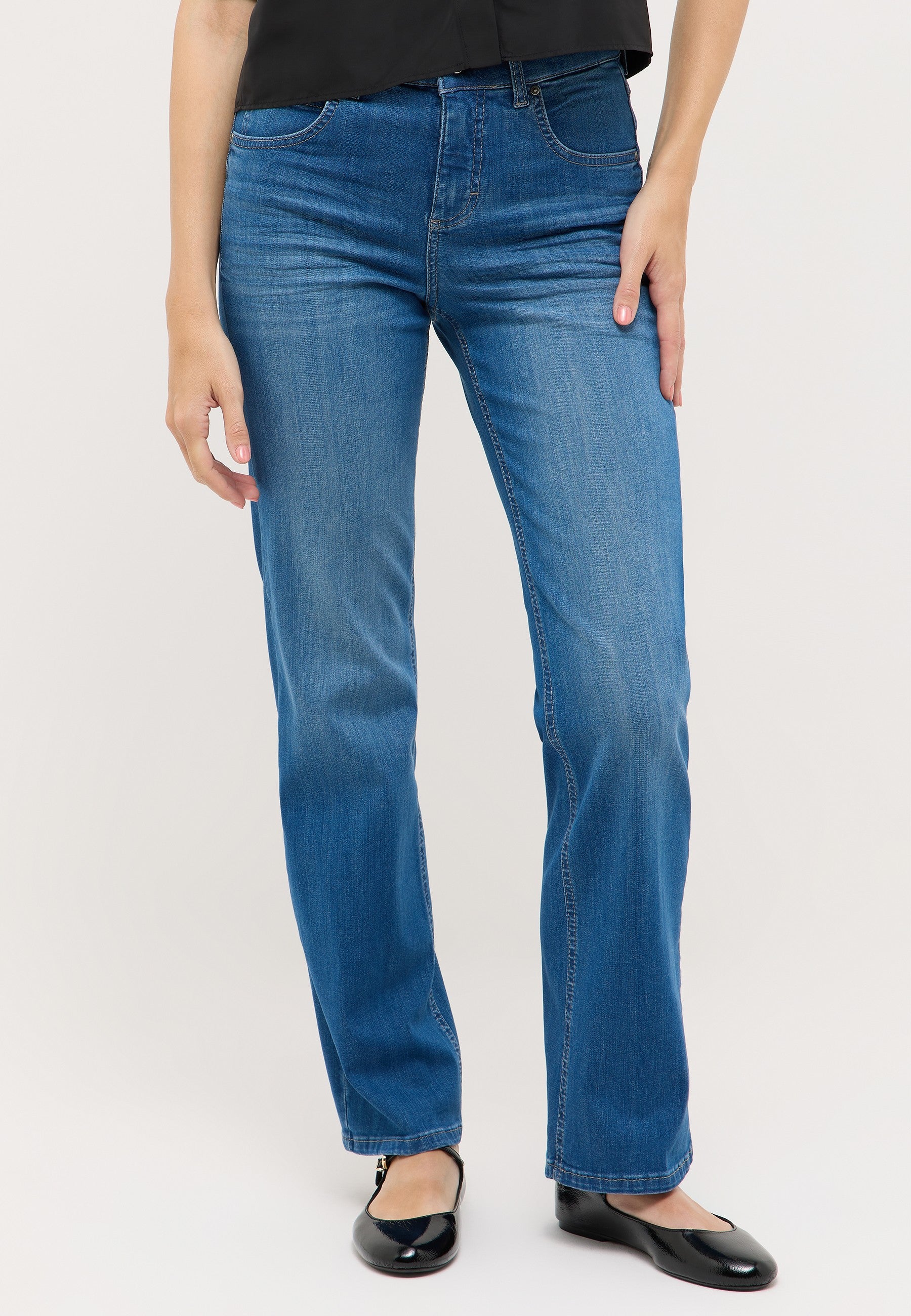 ANGELS JEANS Lara Wide Leg Jeans - Coastal Worn Blue - 346 2900.3358 von Angels Jeans