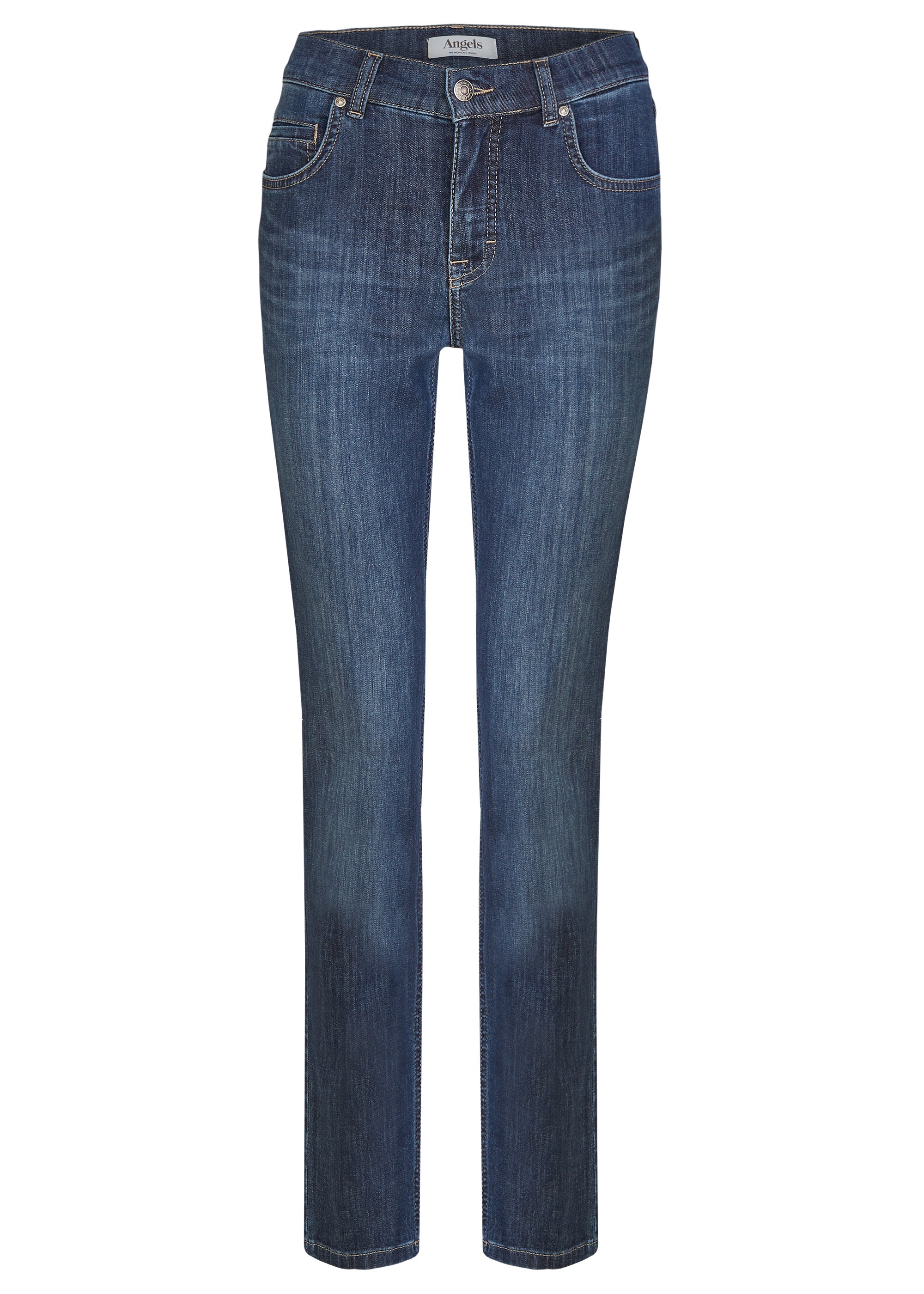 ANGELS JEANS Cici Straight-Leg Jeans - Worn Coastal Indigo - 360 34.3158