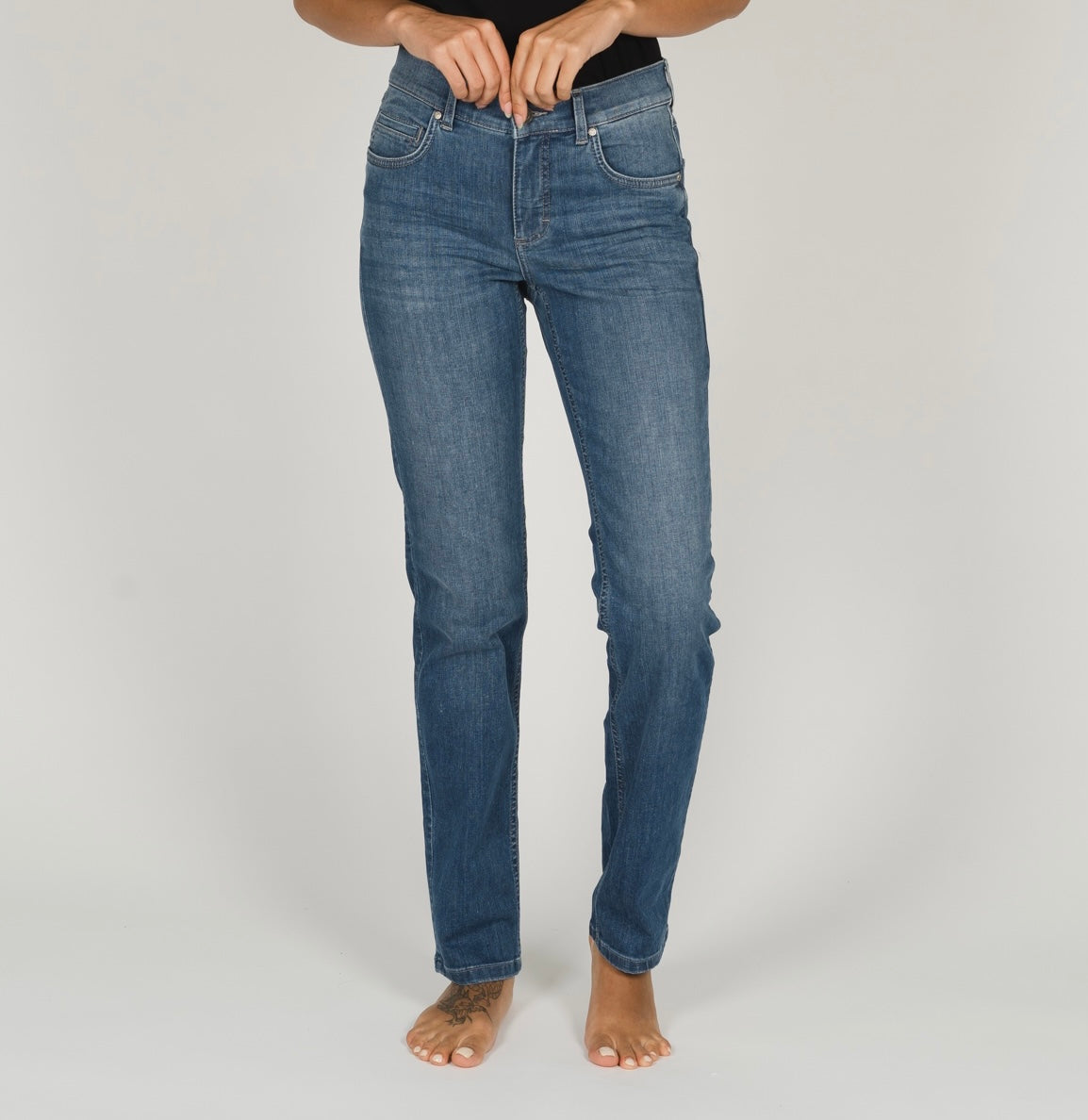 ANGELS JEANS Cici Straight-Fit Jeans - Sunwashed Harbour Blue - 346 3400.3358 von Angels Jeans
