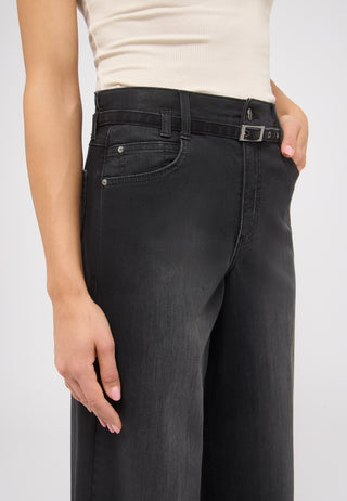 ANGELS Liva Belt Palazzo-Jeans - Smoky Obsidian - 346 2365.115