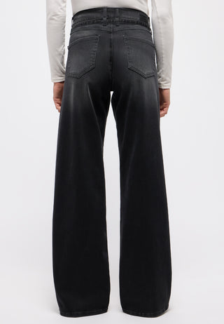 ANGELS Liz Belt Wide Leg Jeans - Smoky Slate - 350 2565.1158