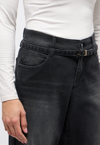 ANGELS Liz Belt Wide Leg Jeans - Smoky Slate - 350 2565.1158