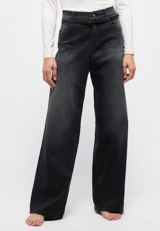 ANGELS Liz Belt Wide Leg Jeans - Smoky Slate - 350 2565.1158