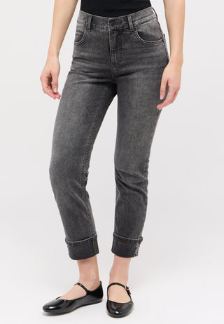 ANGELS JEANS Cici Crop Glam Jeans - Smoky Pewter Grey - 346 345700.12758