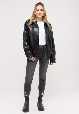 ANGELS Ornella Detail Pearl 7/8 Jeans - Smoky Slate Grey - 346 684607.12758