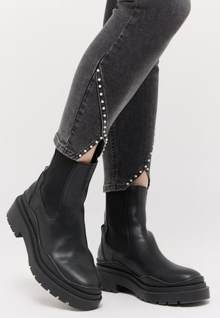 ANGELS Ornella Detail Pearl 7/8 Jeans - Smoky Slate Grey - 346 684607.12758