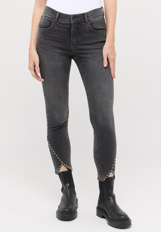 ANGELS Ornella Detail Pearl 7/8 Jeans - Smoky Slate Grey - 346 684607.12758