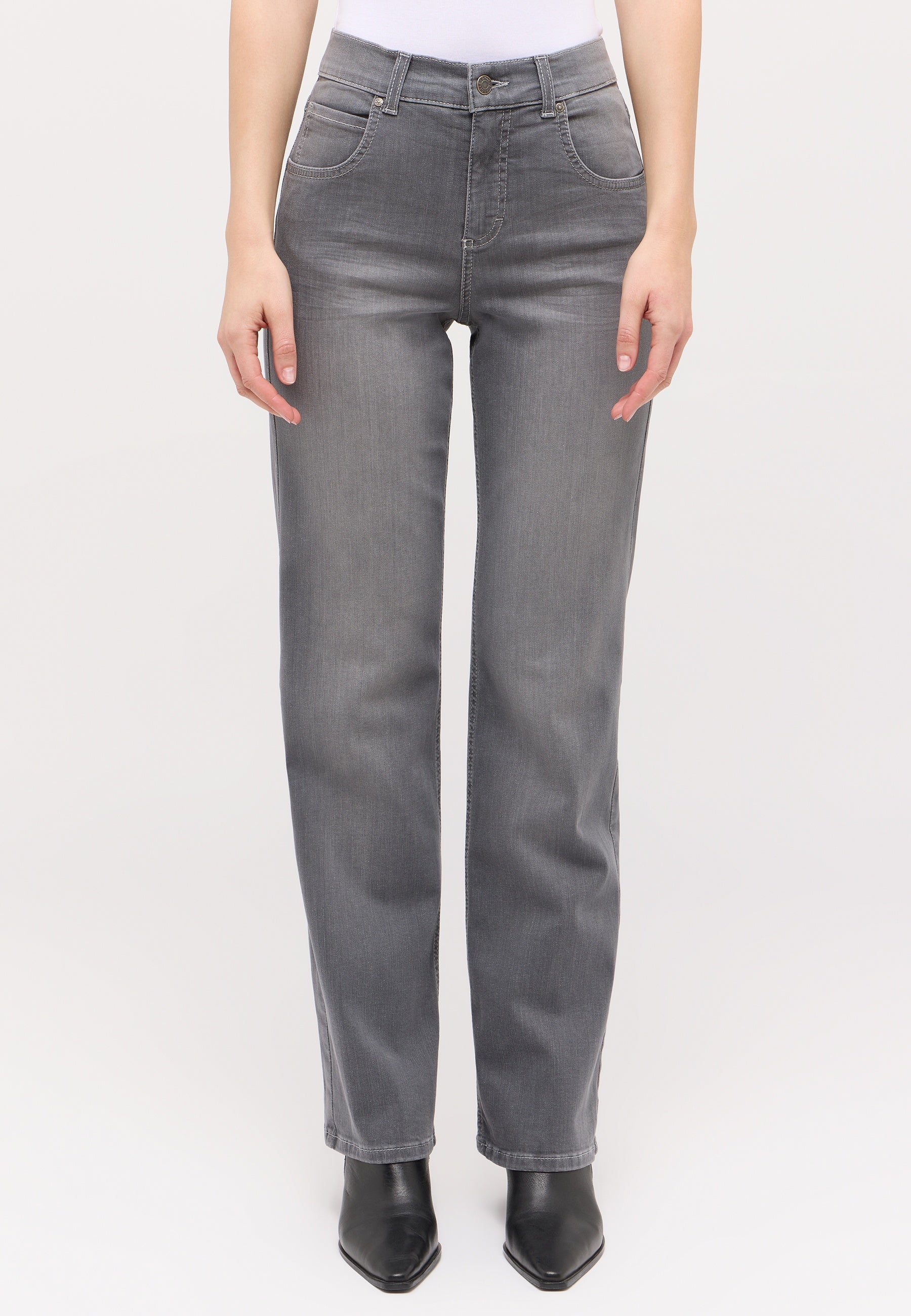ANGELS Lara Wide Leg Jeans - Smoky Slate Grey - 346 2900.1358 von Angels Jeans