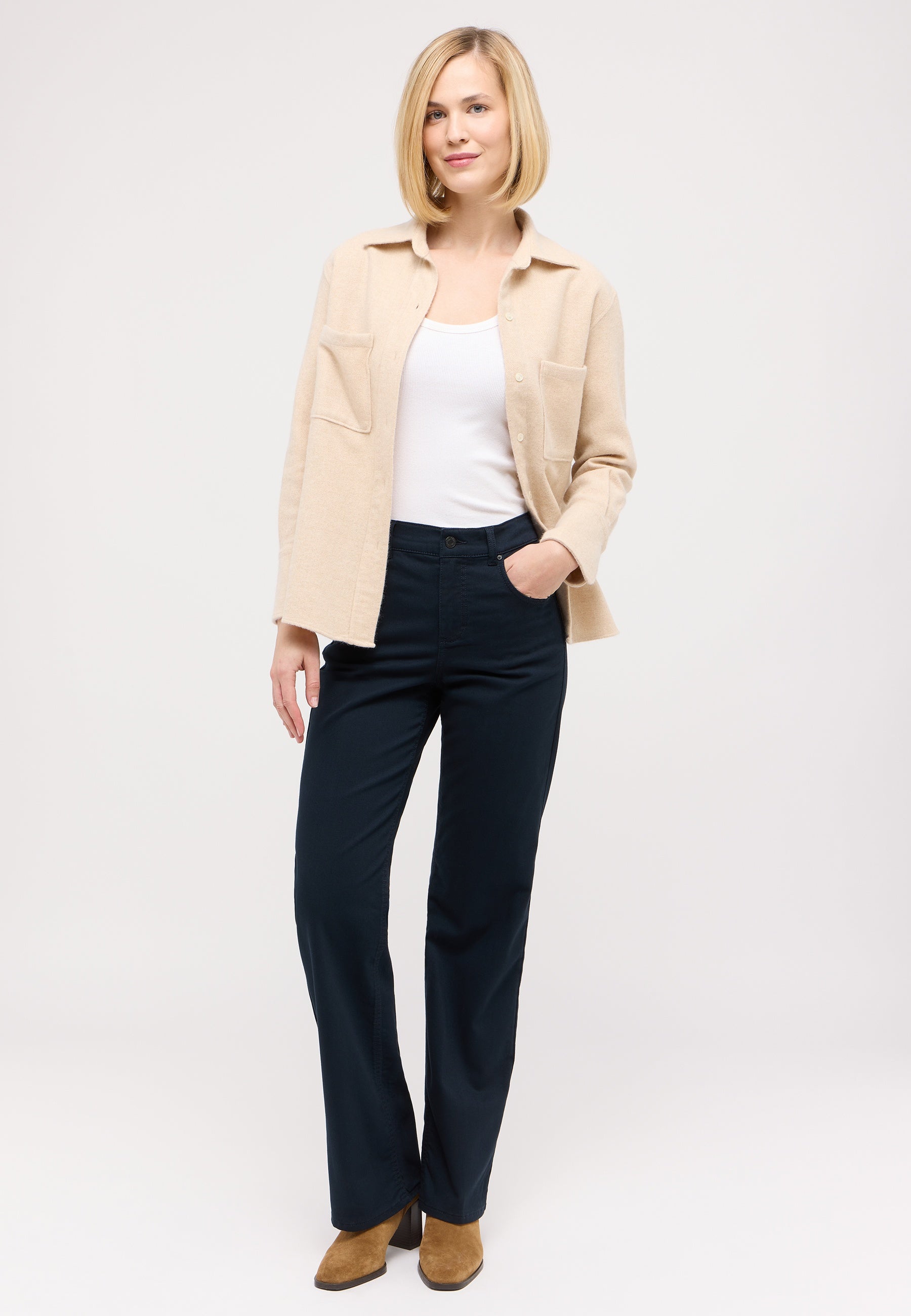 ANGELS Lara Wide-Leg Jeans - Dark Navy Soft Touch Denim - 785 2900.210 von Angels Jeans