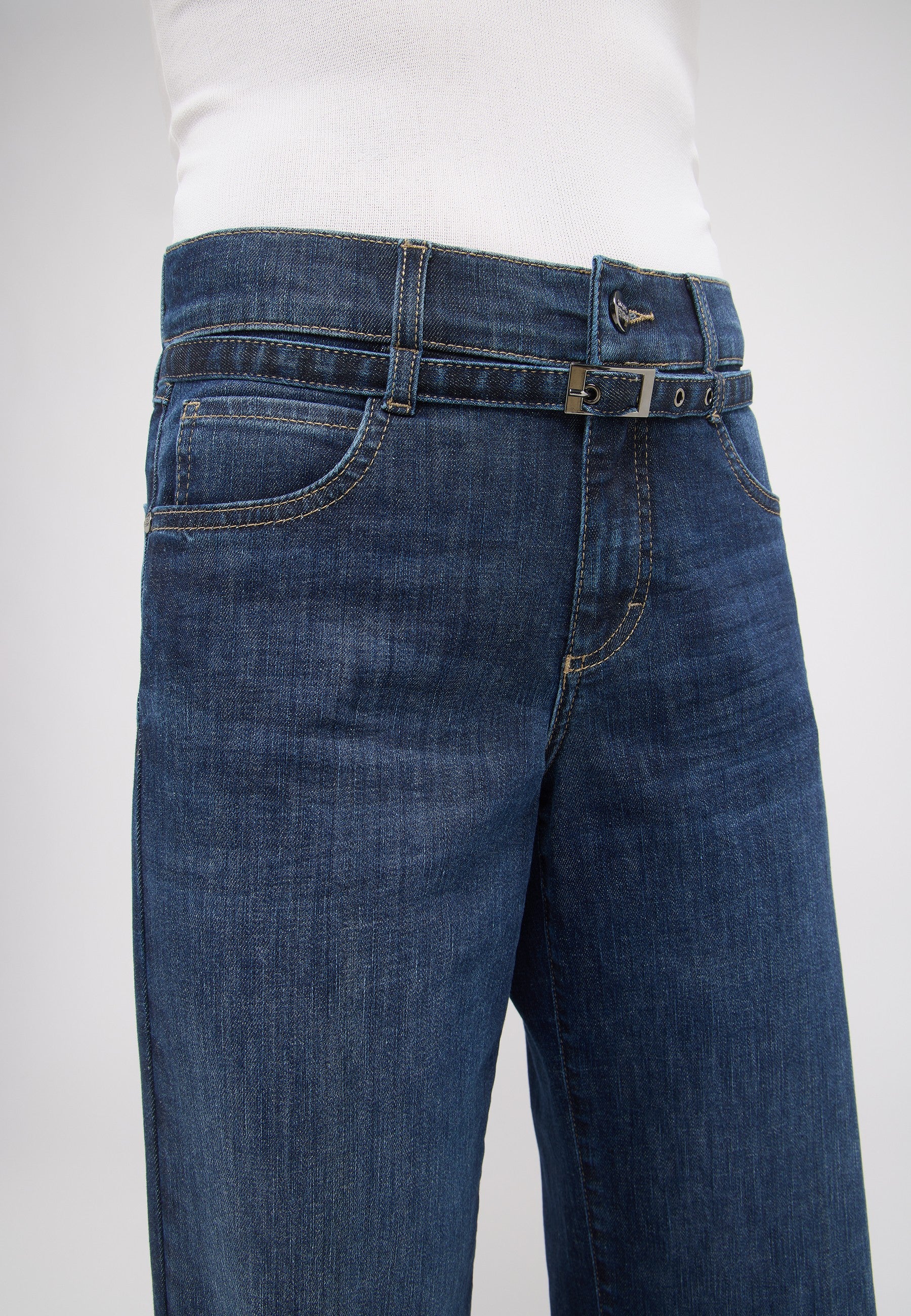 ANGELS Liz Belt Wide-Leg-Jeans - Midnight Coast Indigo - 2565.3158 von Angels Jeans