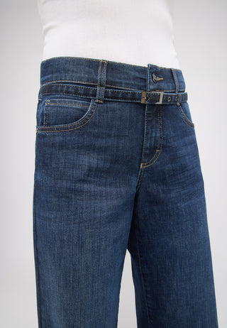 ANGELS Liz Belt Wide-Leg-Jeans - Midnight Coast Indigo - 2565.3158
