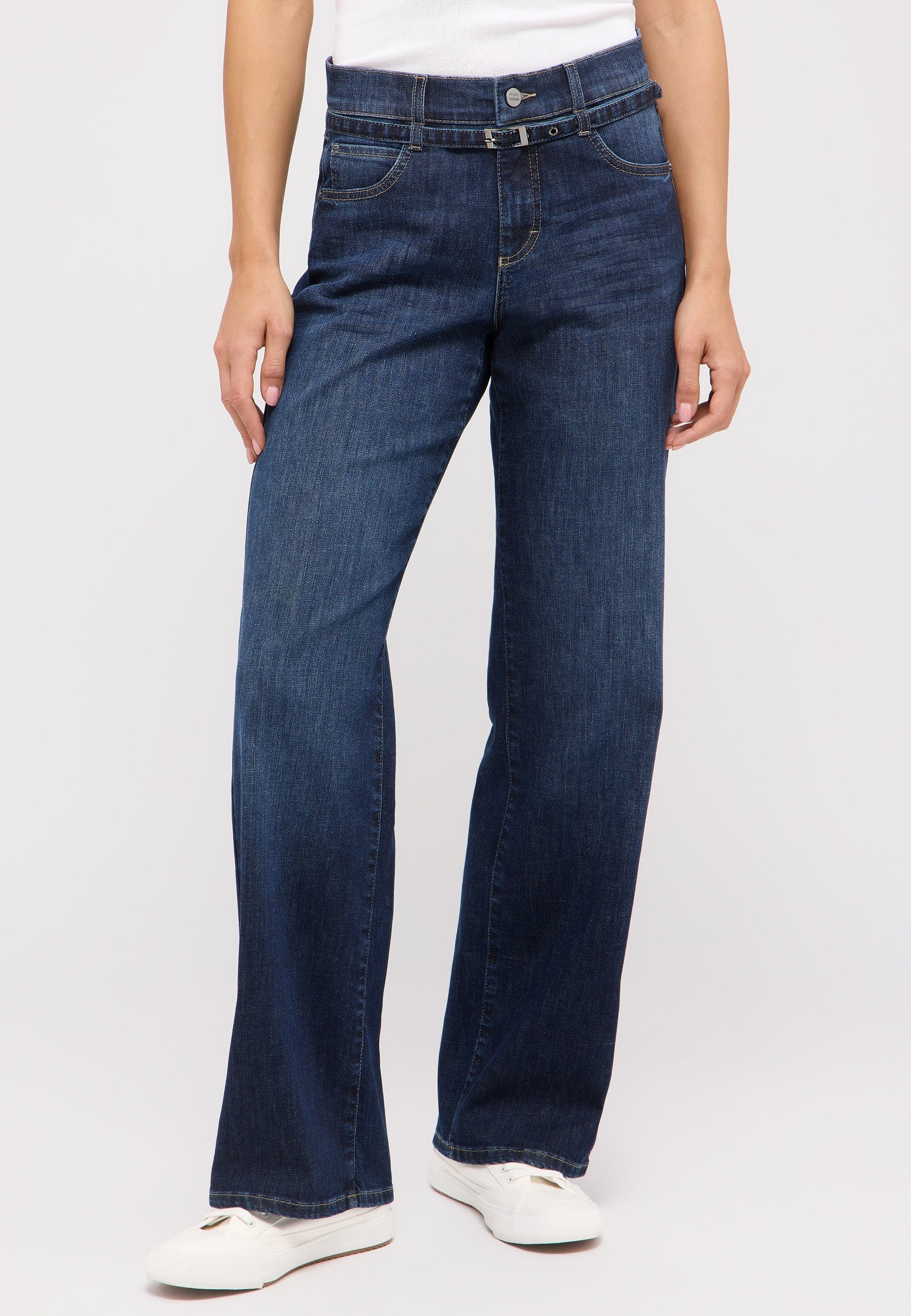 ANGELS Liz Belt Wide-Leg-Jeans - Midnight Coast Indigo - 2565.3158 von Angels Jeans