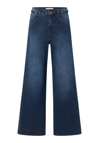 ANGELS Liva Belt Palazzo Jeans - Midnight Harbour Blue - 346 2365.325
