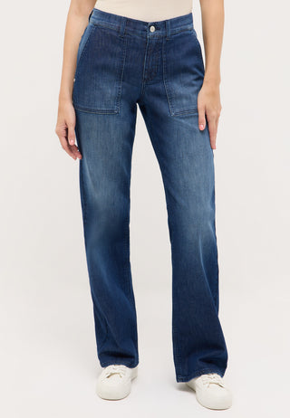ANGELS JEANS Liz Worker Wide-Leg-Jeans - Twilight Indigo Wash - 350 2568.325