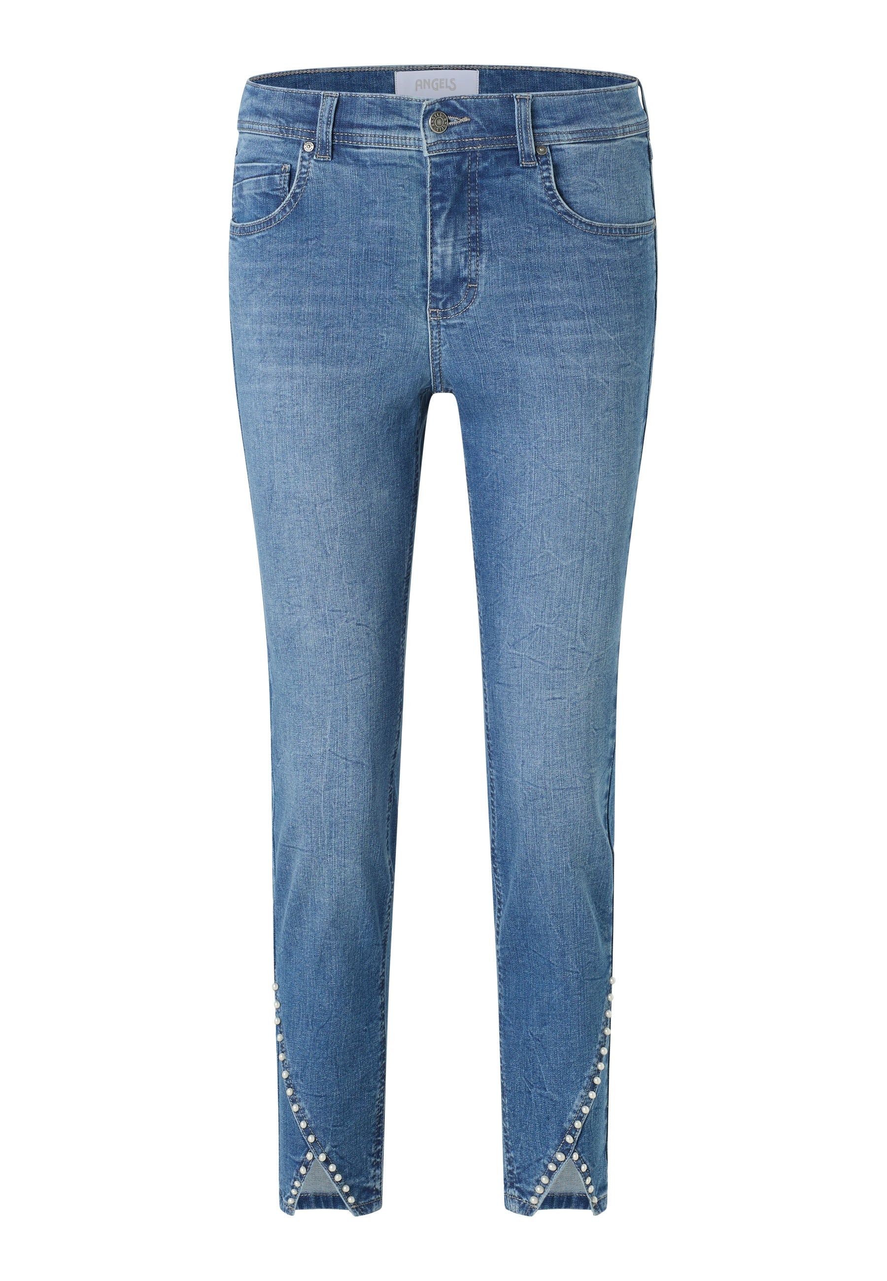 ANGELS JEANS Ornella Detail Pearl Slim-Fit 7/8-Jeans - Coastal Breeze Blue - 346 684607.33758