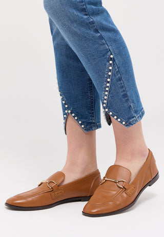 ANGELS JEANS Ornella Detail Pearl Slim-Fit 7/8-Jeans - Coastal Breeze Blue - 346 684607.33758