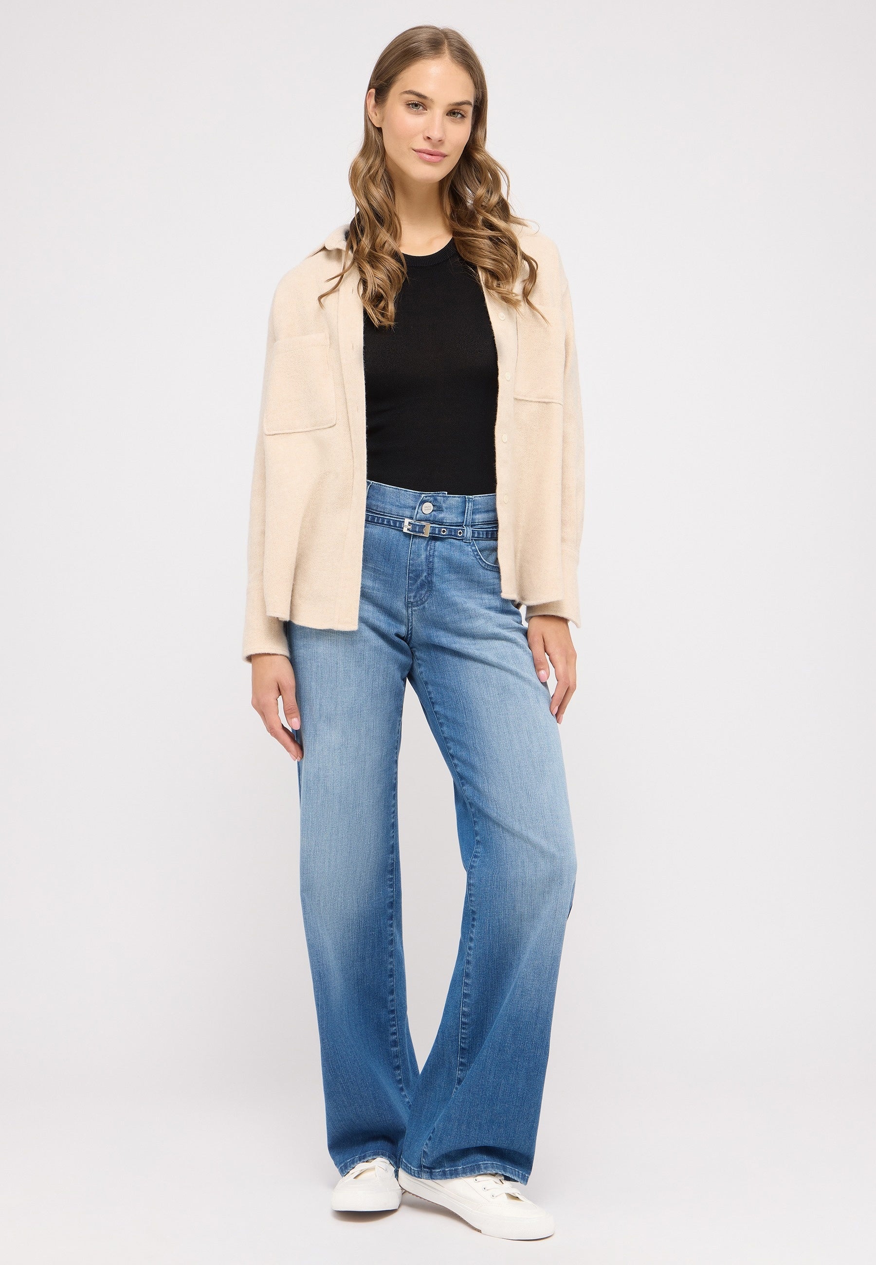 ANGELS Liz Belt Wide-Leg-Jeans - Coastal Breeze Blue - 350 2565.3458 von Angels Jeans