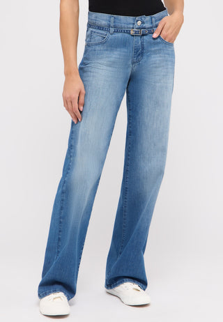 ANGELS Liz Belt Wide-Leg-Jeans - Coastal Breeze Blue - 350 2565.3458