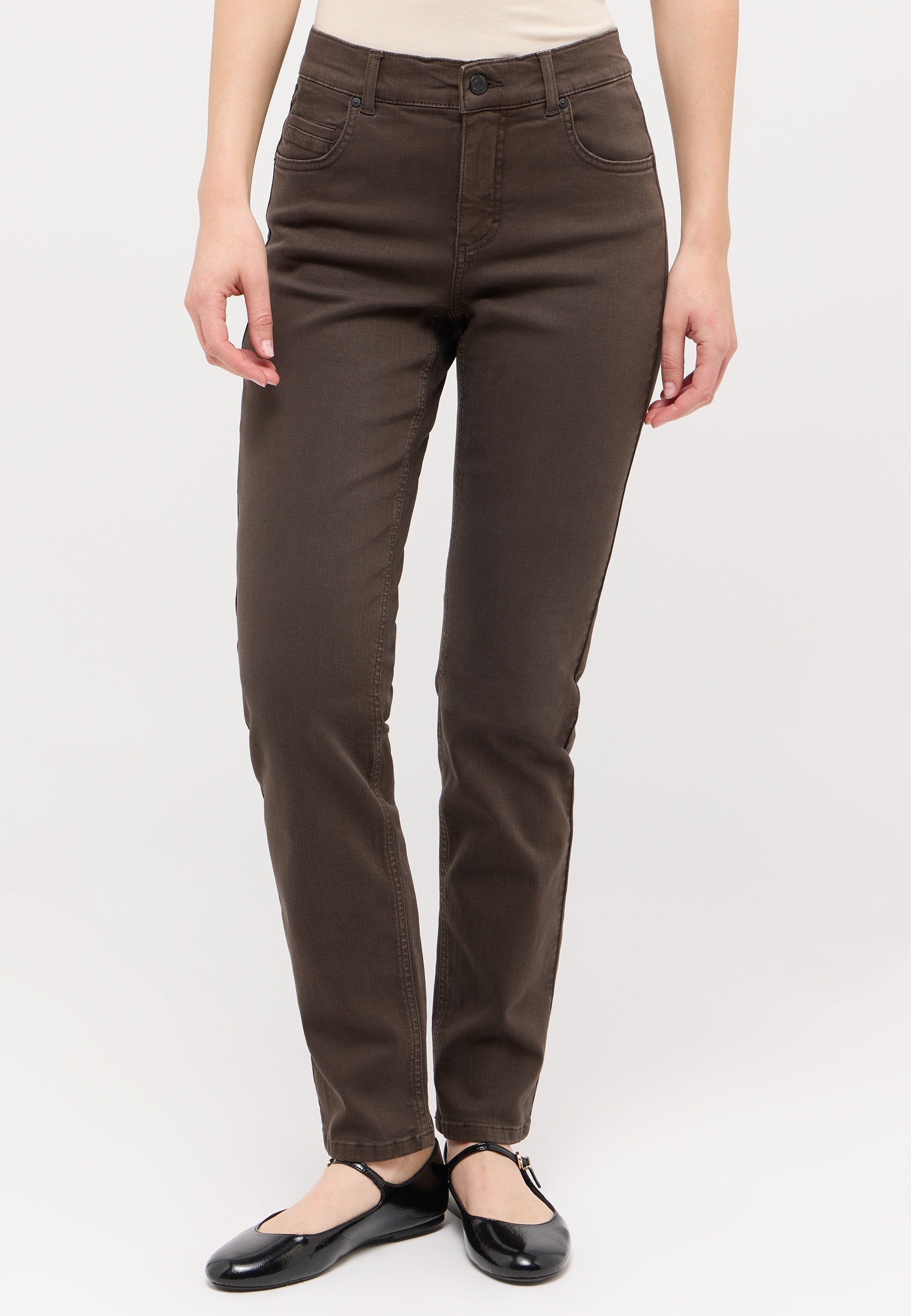 ANGELS JEANS Cici Straight-Fit Jeans - Dark Roast Brown - 346 3400.4205 von Angels Jeans