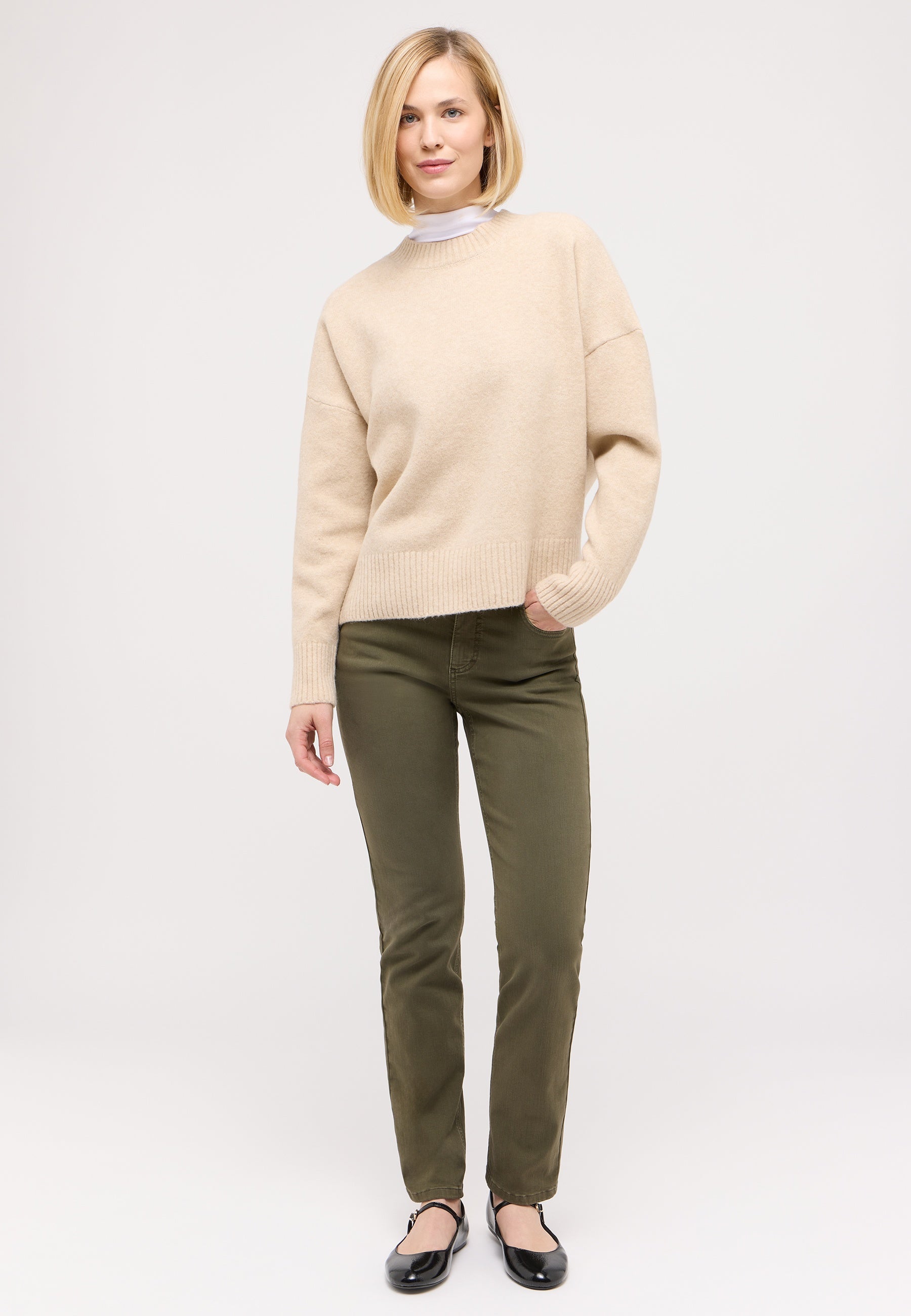 ANGELS JEANS Cici Slim-Fit Jeans - Dark Olive Wash - 346 3400.5235 von Angels Jeans