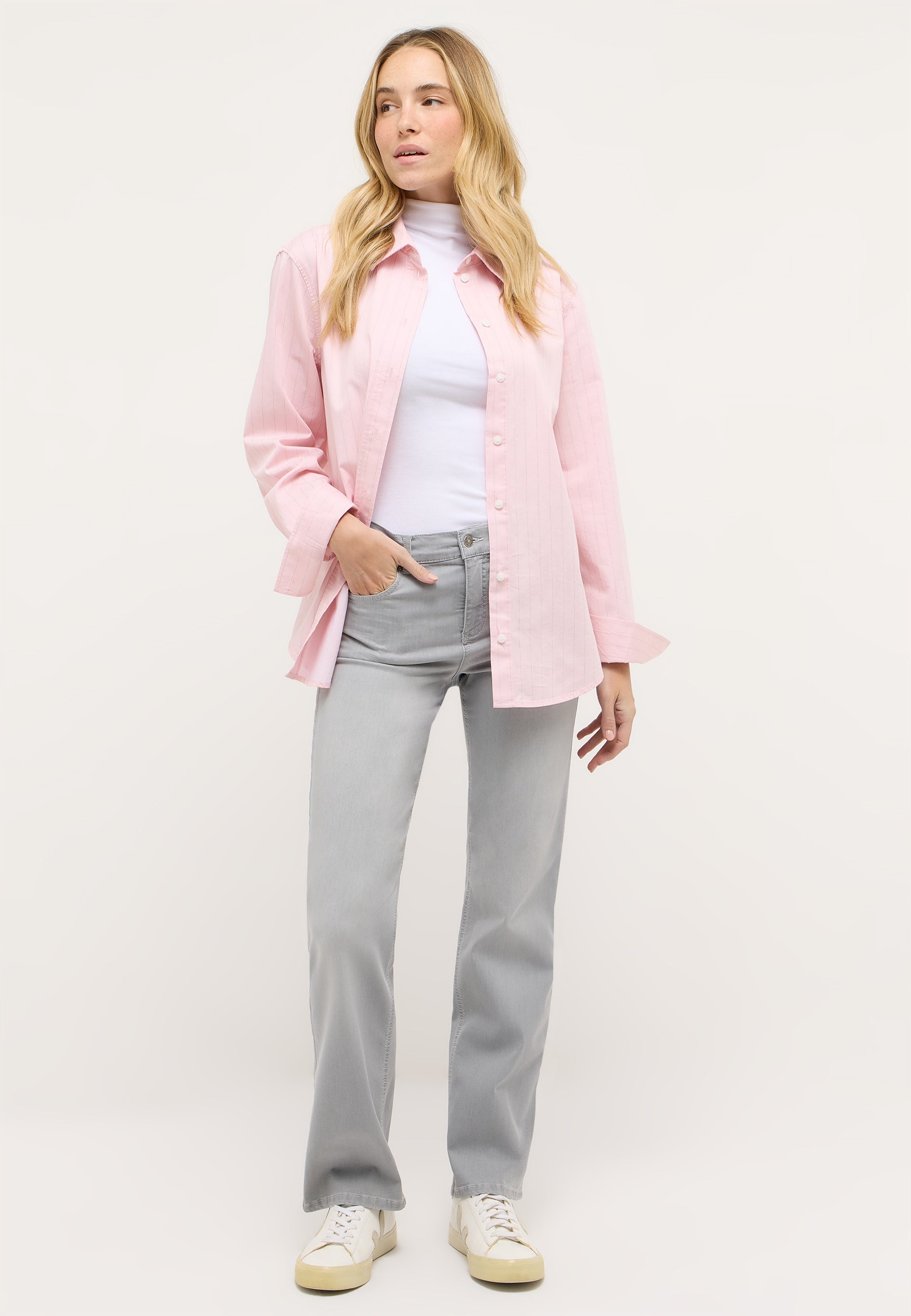 ANGELS JEANS Lara Wide Leg Jeans - Silver Mist Grey - 332 2900.1458 von Angels Jeans