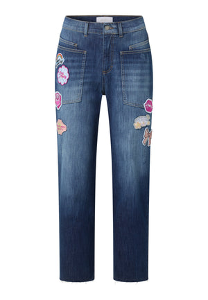 ANGELS Liberta Funky Baggy Jeans - Patchwork Sky Blue - 3851.3388