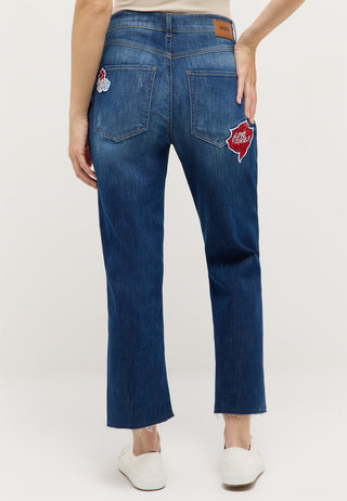 ANGELS Liberta Funky Baggy Jeans - Patchwork Sky Blue - 3851.3388