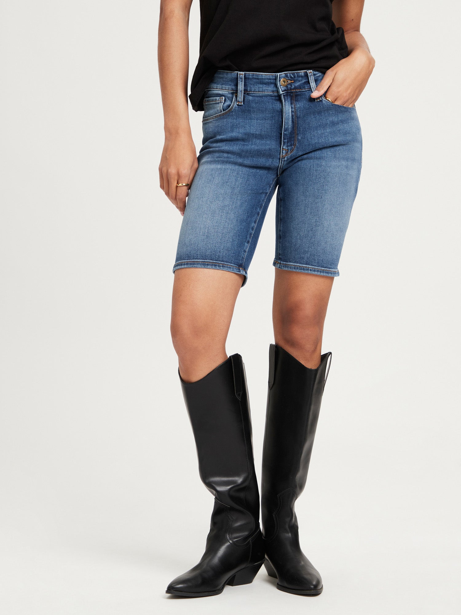 CROSS JEANS Anya Shorts - Coastal Dusk Blue - P528-006