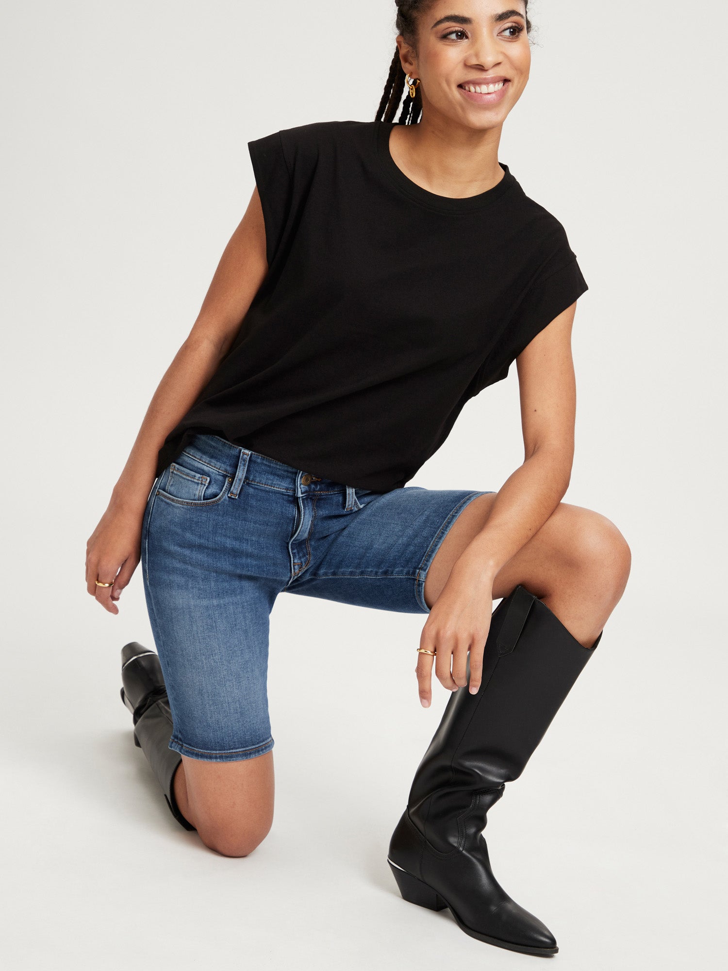 CROSS JEANS Anya Shorts - Coastal Dusk Blue - P528-006 von Cross Jeans