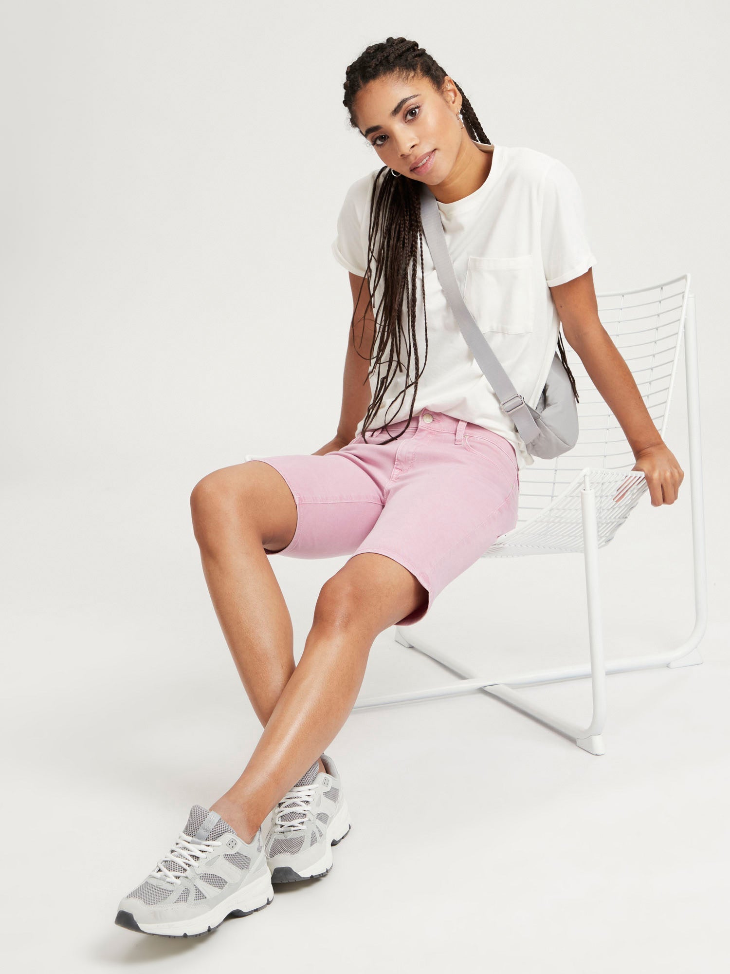 CROSS JEANS Anya Shorts - Blush Dawn Pink - P528-007 von Cross Jeans