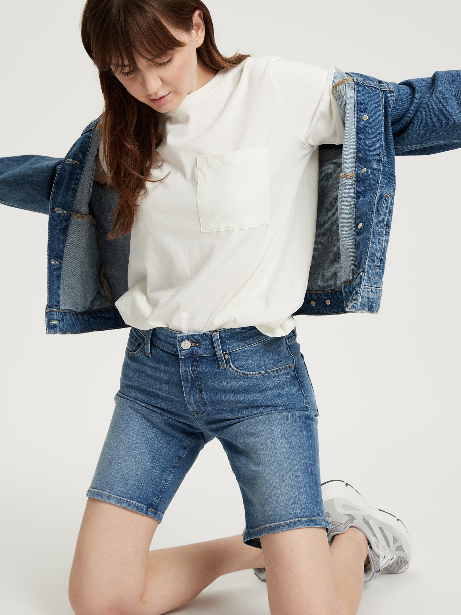 CROSS JEANS Anya Shorts - Sky Harbor Blue - P528-010 von Cross Jeans