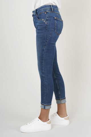 BLUE FIRE Gigi Five Pocket - Midnight Washed Ocean - 1112.262