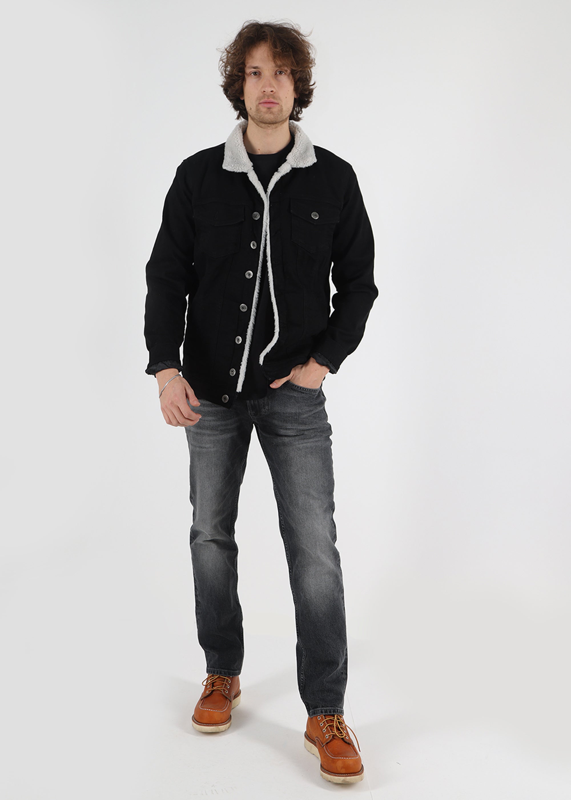 MOD JEANS THOMAS soccer - Charcoal Drift Black - AU23-1009.3664 von MOD Jeans