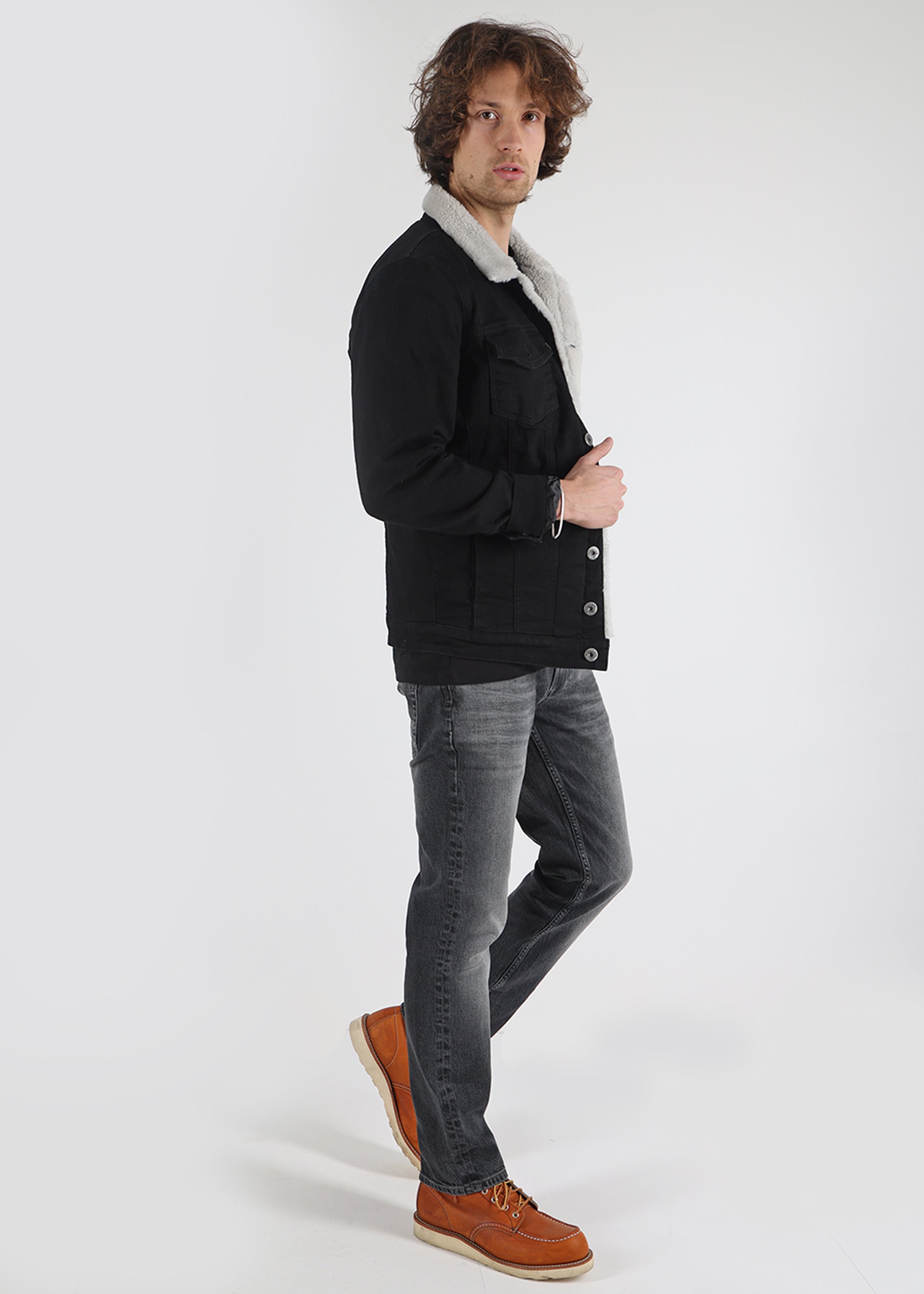 MOD JEANS THOMAS soccer - Charcoal Drift Black - AU23-1009.3664 von MOD Jeans