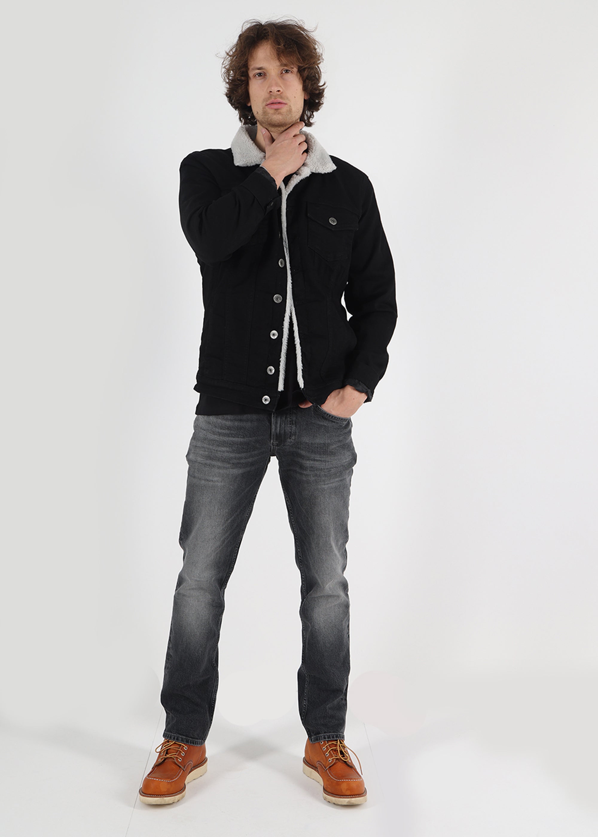 MOD JEANS THOMAS soccer - Charcoal Drift Black - AU23-1009.3664