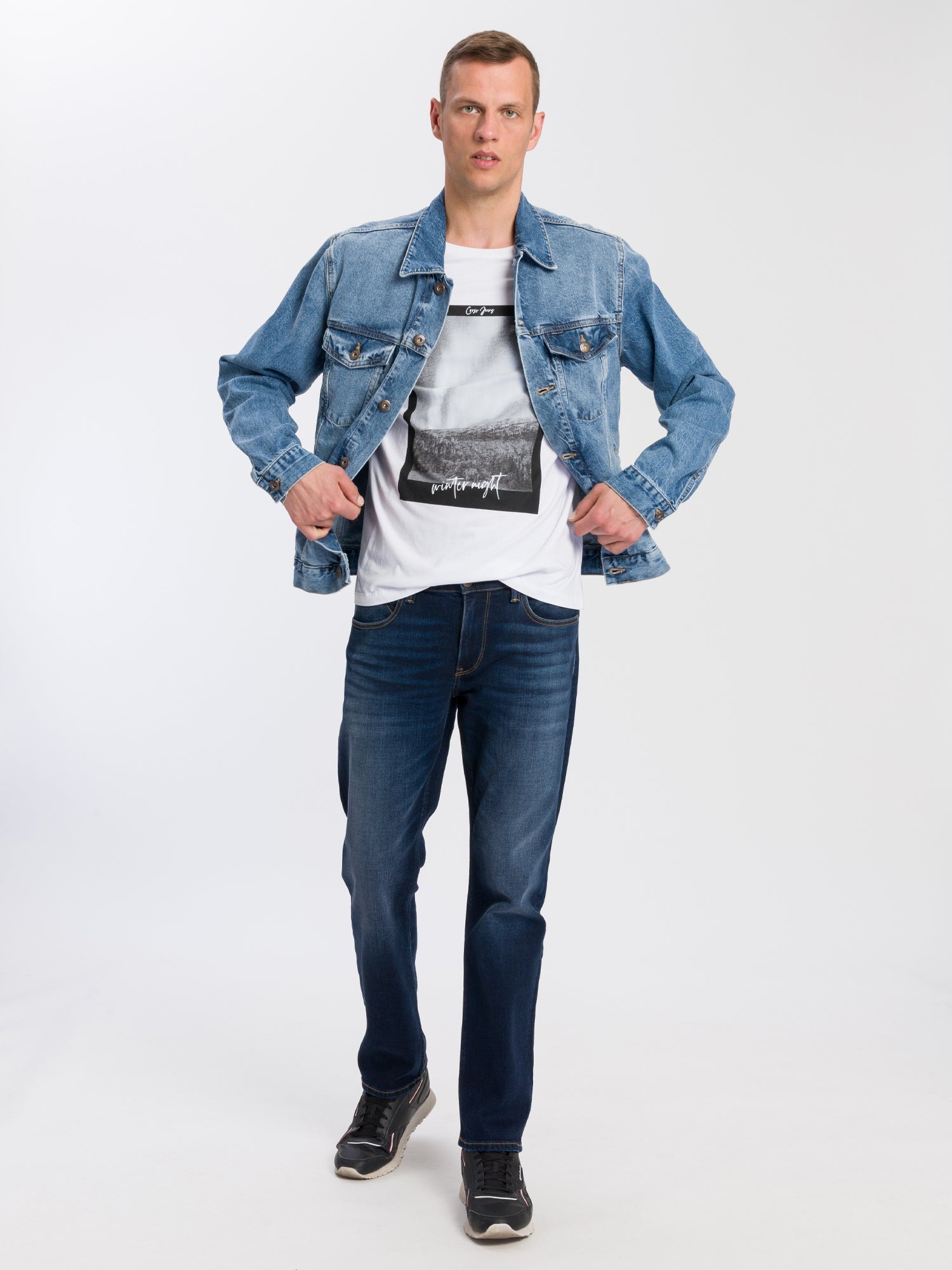 CROSS JEANS Dylan Jeanshose - Midnight Indigo Blue - E195-133 von Cross Jeans