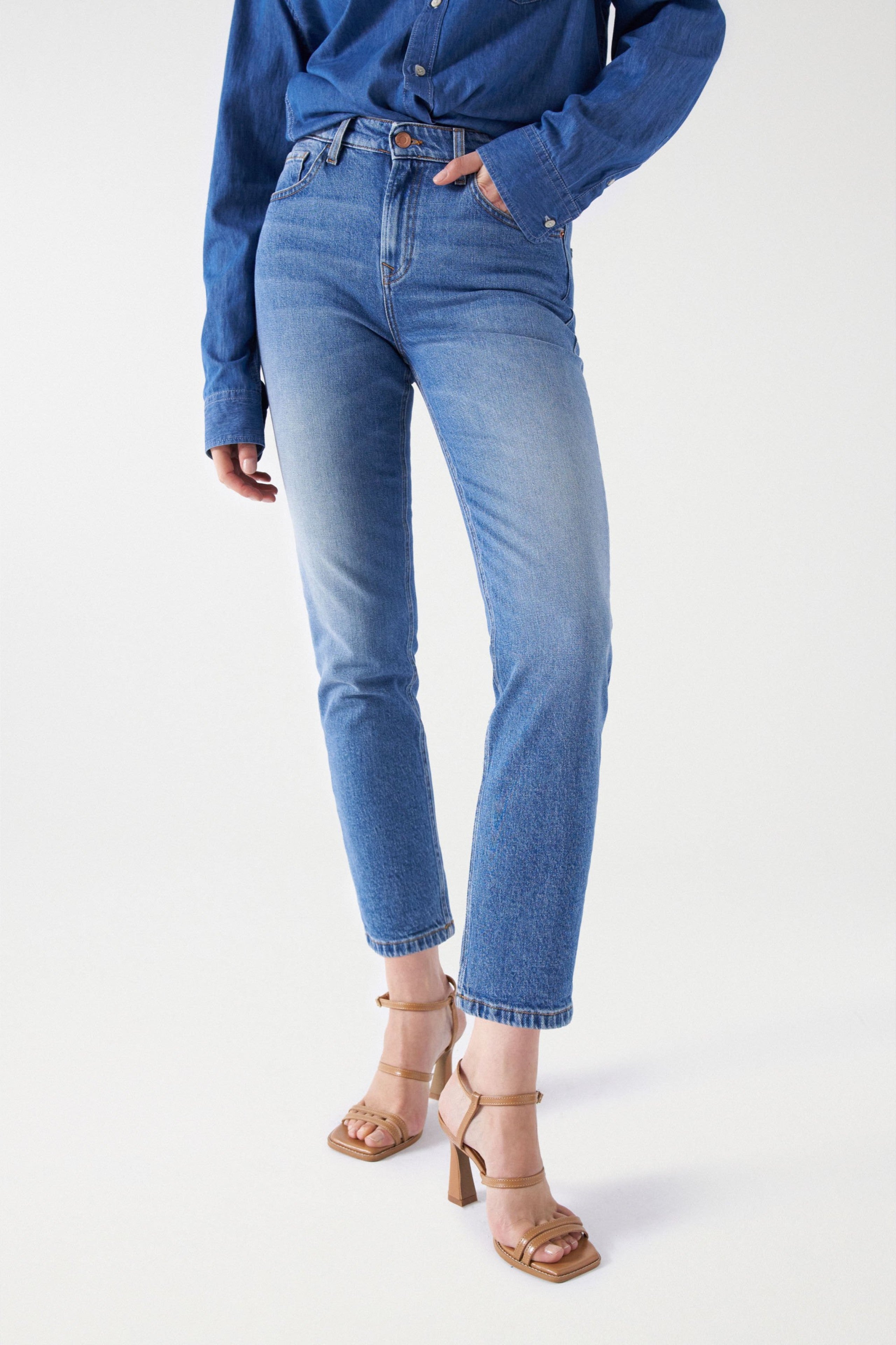 SALSA TRUE CROPPED Jeans - Harbor Sky Blue - 21007181.0510