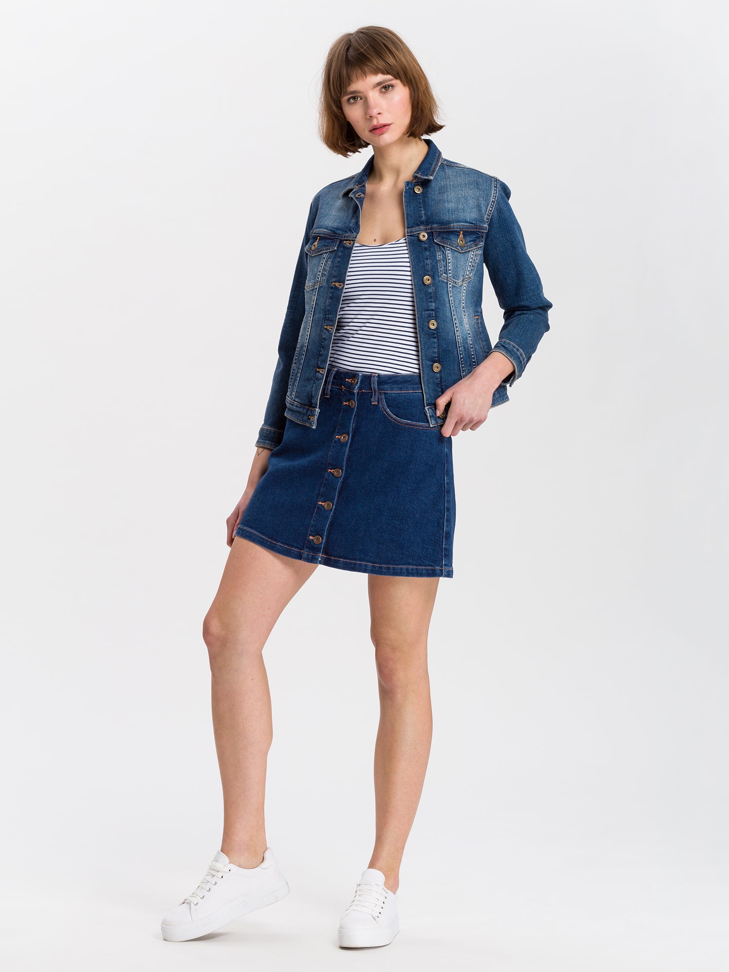 CROSS JEANS TRACY Minirock - Midnight Indigo Blue - B530-009 von Cross Jeans