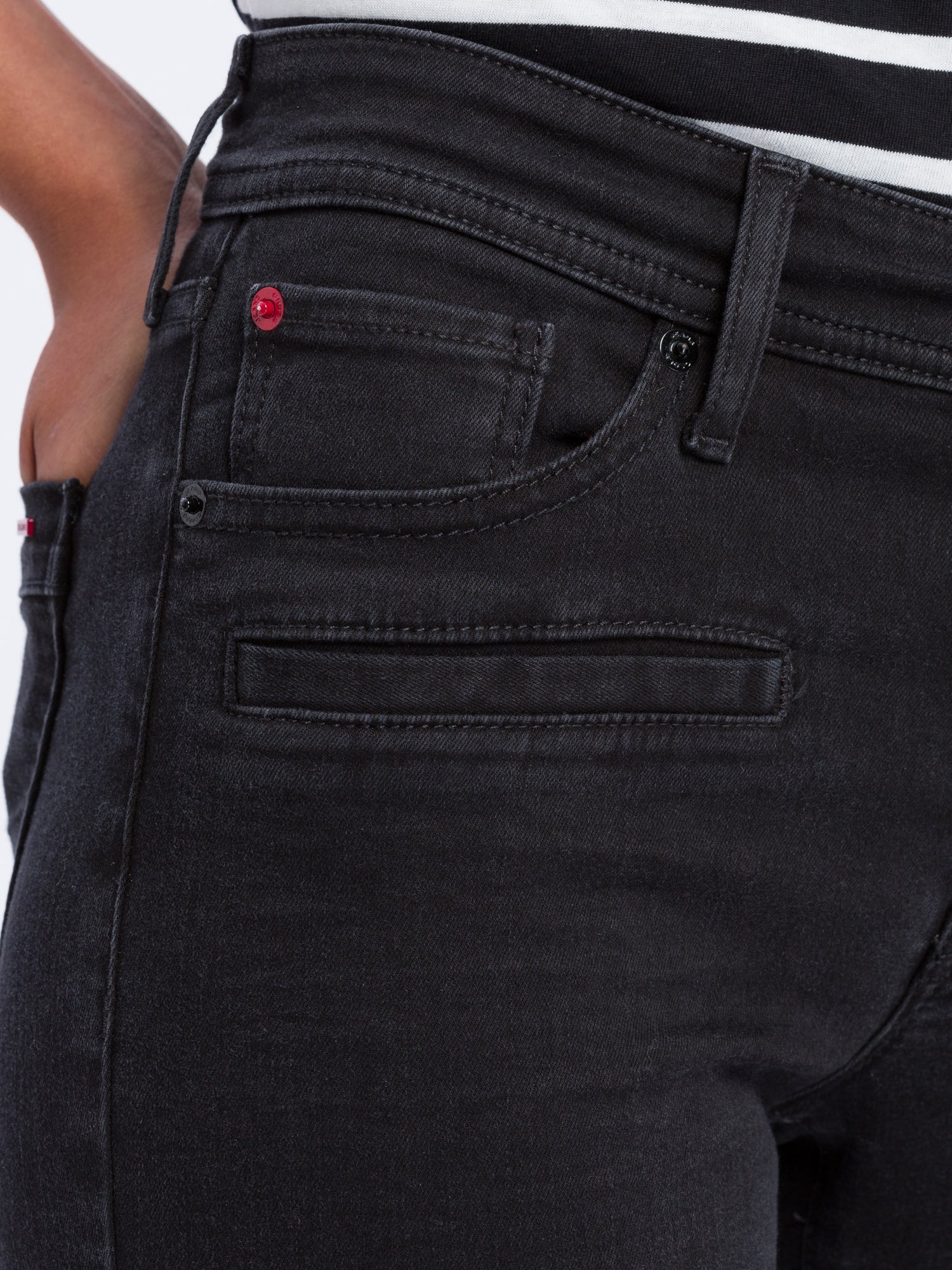 CROSS JEANS Anya biker black Slim Phantom Black - P489-186 von Cross Jeans